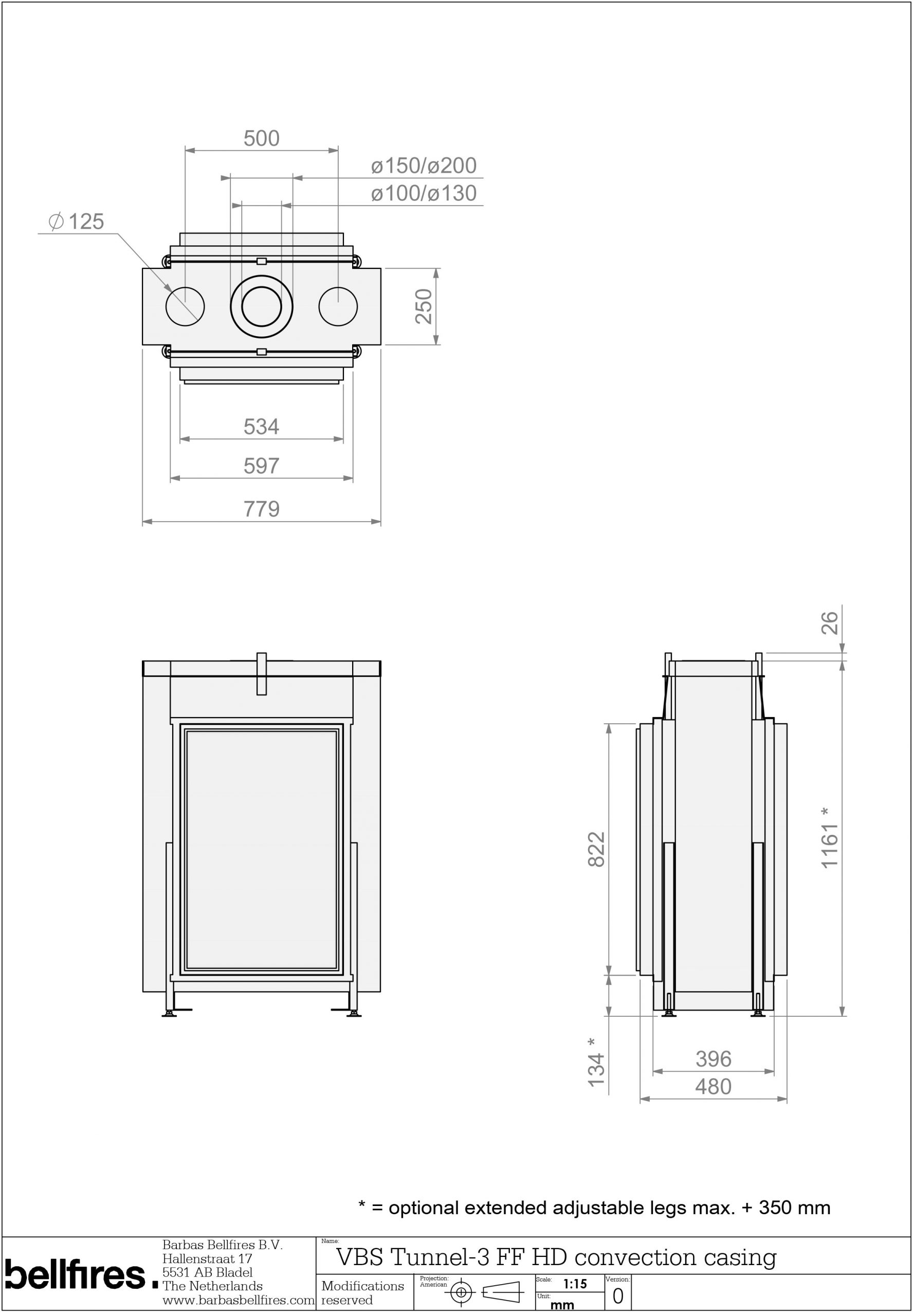 Vert Bell Small Tunnel Fireplaces