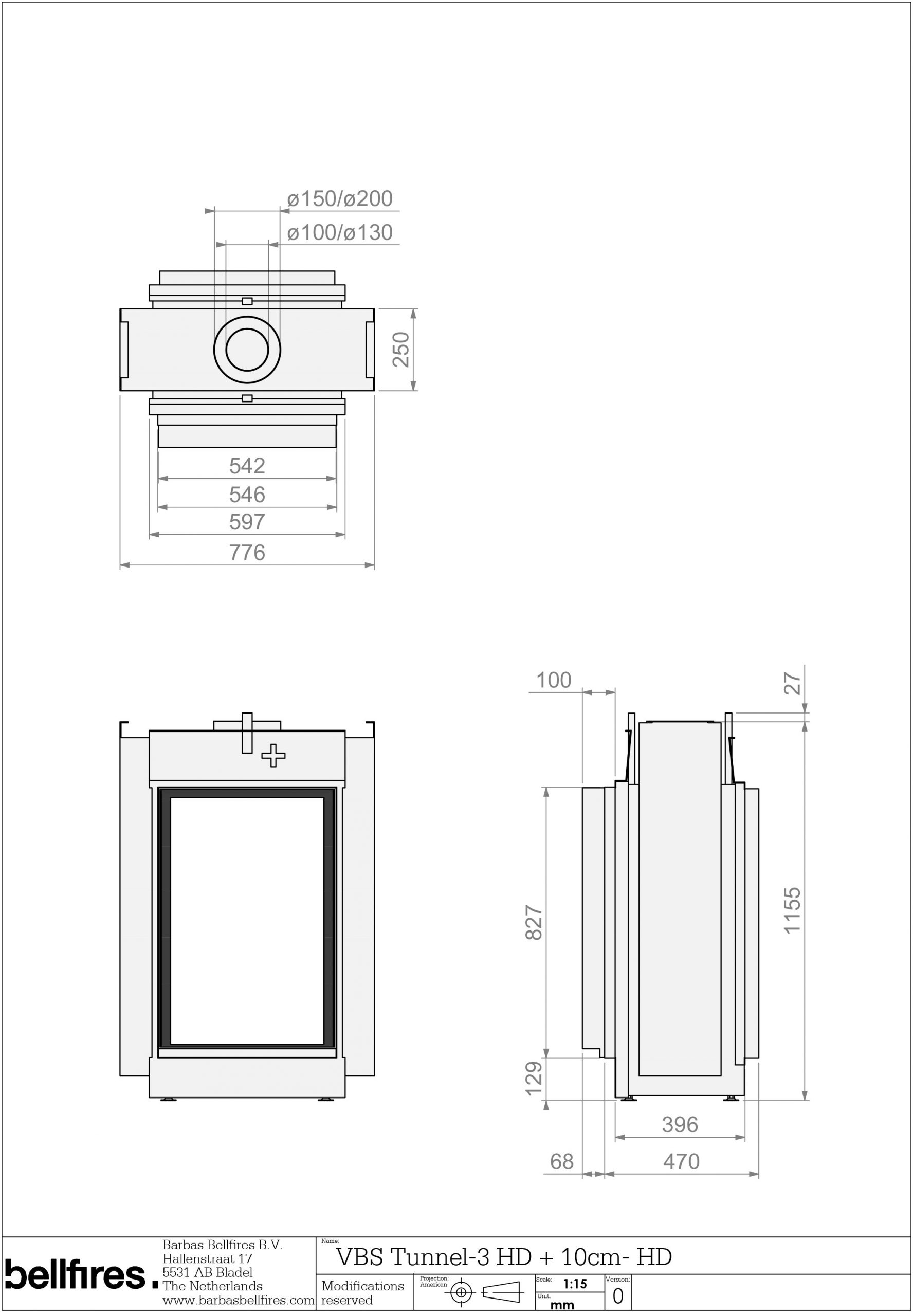 Vert Bell Small Tunnel Fireplaces